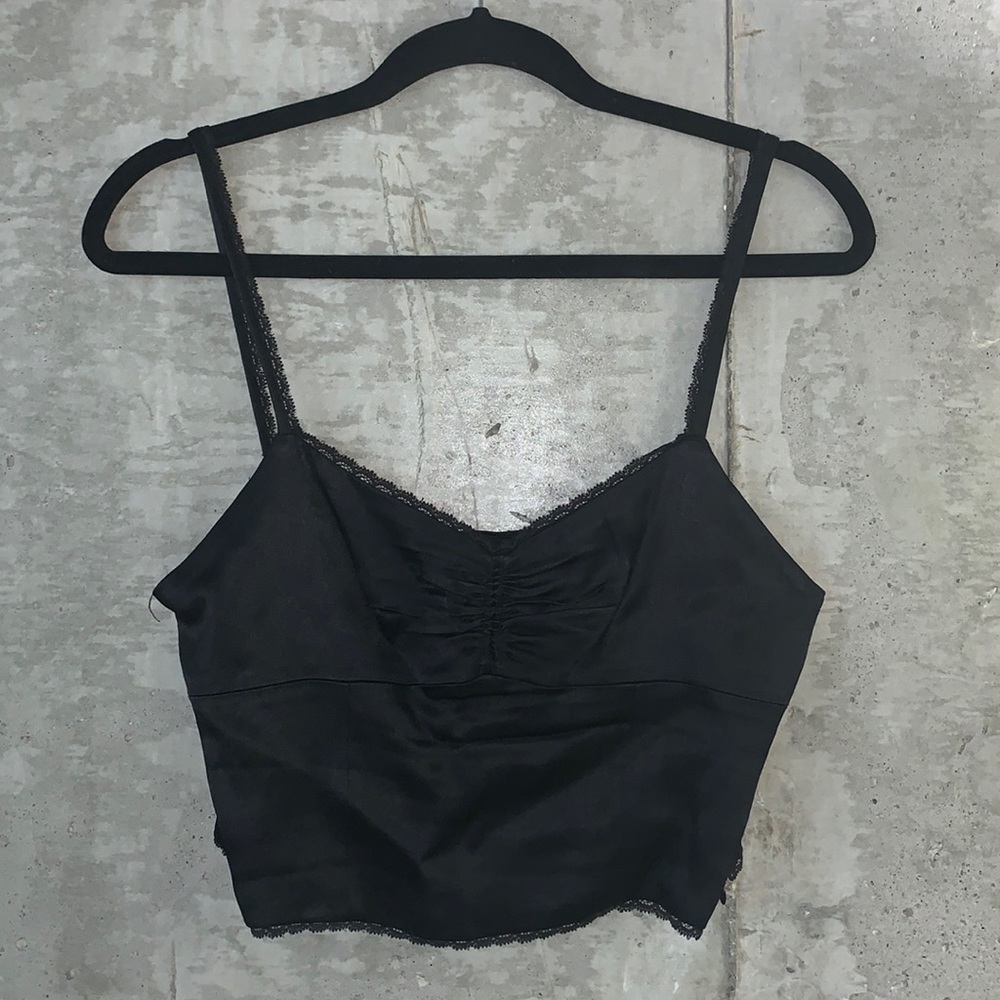 Zara Satin Cropped Cami